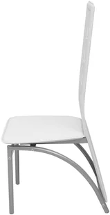 vidaXL Krzesła do jadalni ze sztucznej skóry, białe 2 szt. - Krzesła - miniaturka - grafika 3