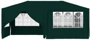 vidaXL Namiot imprezowy ze ściankami, 4x6 m, zielony, 90 g/m 48538 - Pawilony ogrodowe - miniaturka - grafika 7