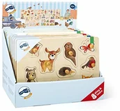 Puzzle - Small Foot 11504 drewniane puzzle z różnymi motywami, od 12 miesięcy, zabawki, wielokolorowe 11504 - miniaturka - grafika 1