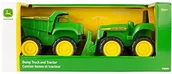 Samochody i pojazdy dla dzieci - John Deere Kids Deere 15 cm ciężarówka wywrotka i zabawka traktor z konstrukcją ładunkową zestaw pojazdów 35874V1 - miniaturka - grafika 1