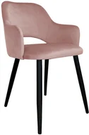 Krzesła - Atos Krzesło NAPO VELVET różowe tapicerowane MILANO-MG58 - miniaturka - grafika 1