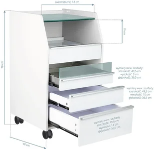 ACTIVE Pomocnik podologiczny 984 szary P129113 - Meble kosmetyczne - miniaturka - grafika 10