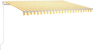 VidaXL Lumarko Ręcznie zwijana markiza, 450 x 300 cm, żółto-biała! 3068918 VidaXL - Markizy - miniaturka - grafika 2
