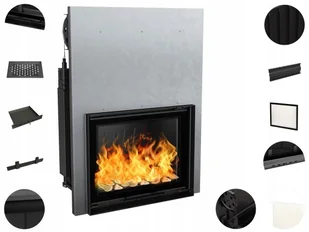 Wkład kominkowy kominek Amelia Gilotyna 25 - Wkłady kominkowe - miniaturka - grafika 3