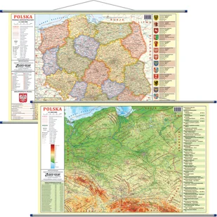 EkoGraf Mapa ścienna Polska dwustronna fizyczno-administracyjna 1:1 800 000 - Globusy - miniaturka - grafika 2