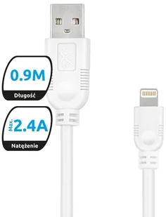 eXc mobile Pozostali Kabel lightning Whippy 0,9m biały odbierz w Warszawie Faktura VAT 23% Polska gwarancja MO-EC-F176 - Kable USB - miniaturka - grafika 2