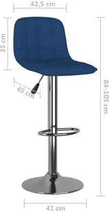 vidaXL Lumarko Hokery, 2 szt., niebieskie, tapicerowane tkaniną 333949 - Taborety i hokery - miniaturka - grafika 9