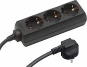 Przedłużacze i rozgałęźniki - Meister listwa zasilająca z 3 gniazdami kabel 3 m - miniaturka - grafika 1