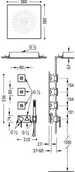 Zestawy prysznicowe - Tres Espacio Zestaw prysznicowy podtynkowy z deszczownicą i z dźwignią chrom 210.273.09 - miniaturka - grafika 1