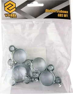 VOREL Obejma opaska śrubowa zaciskowa ocynkowana GBS W1 19-21mm 4szt - Akcesoria do urządzeń ogrodniczych - miniaturka - grafika 2