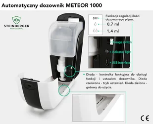 Agi.pl reklama Dozownik automatyczny płynów dezynfekcyjnych METEOR 1000 ml - Dezynfekcja Agi.pl reklama Dozownik automatyczny płynów dezynfekcyjnych METEOR 1000 ml - Dezynfekcja - miniaturka - grafika 5