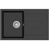Zlewozmywaki - Aquasanita TESSA SQT101-601AW (czarny metalik) - miniaturka - grafika 1