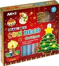 Fiorello Farby witrażowe 10 kolorów+ witraże christmas AMOS - Farby i media malarskie - miniaturka - grafika 2