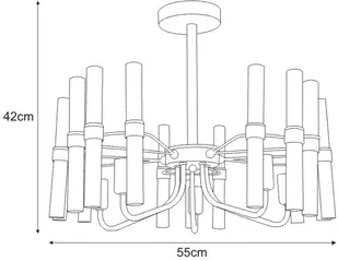 Kaja ALFRED OLSZEWSKI Żyrandol K-JSL-1265/5 z serii INES - Lampy sufitowe - miniaturka - grafika 3
