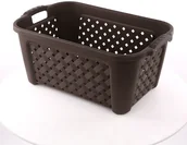 Kosze na bieliznę - Tontarelli Kosz prostokątny Arianna 35 l brązowy 030700354 - miniaturka - grafika 1