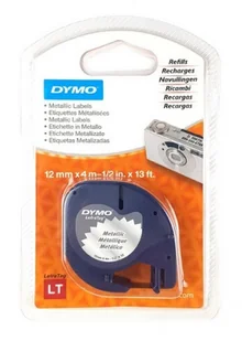 Dymo oryginalny taśma do drukarek etykiet, S0721730, czarny druk/srebrny podkład, 4m, 12mm S0721730 - Taśmy do drukarek barwiące - miniaturka - grafika 3