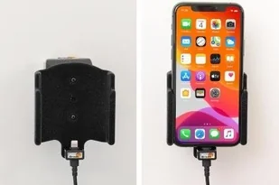Brodit AB Uchwyt do Apple iPhone 11 Pro z wbudowanym kablem USB oraz ładowarką samochodową 721161 - Uchwyty samochodowe do telefonów - miniaturka - grafika 9