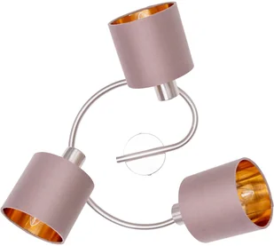 Näve Lampa sufitowa Maron 3-pkt. tkanina, brązowa/złota - Lampy sufitowe - miniaturka - grafika 2