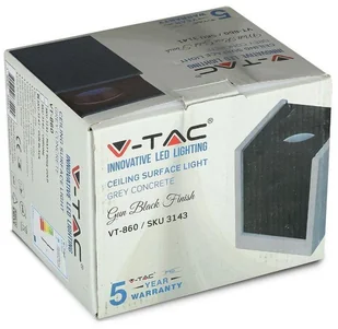 v-tac Oprawa V-TAC GIPS BETON GU10 Natynkowy Kwadrat Szary/Czarny VT-860 - Oprawy, klosze i abażury - miniaturka - grafika 4