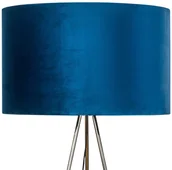 Lampy stojące - Euluna Lampa stojąca Monaco, trójnóg, niebieski aksamit - miniaturka - grafika 1