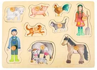 Puzzle - Small Foot 11500 puzzle sadzone, z drewna, z różnymi motywami, dla dzieci od 12 miesięcy, wielokolorowe 11500 - miniaturka - grafika 1