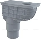 Syfony - Alca PLAST Alcaplast Wpust deszczowy uniwersalny 300 × 155/125/110 dolny szary AGV4S ! - miniaturka - grafika 1