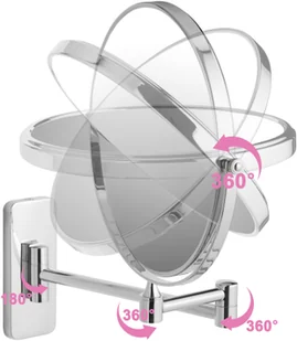 tectake Lusterko do makijażu z powiększeniem - 5 x 402642 - Lusterka do makijażu - miniaturka - grafika 7