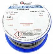 Akcesoria do lutowania - Cyna 070/250 Cyna fi0.70 Sn60Pb40 z topnikiem SW26 - miniaturka - grafika 1