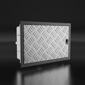 Rozdzielnie elektryczne - Marlanvil SpA Rozdzielnica podtynkowa IP65 12 modułowa Ryflowane stalowe drzwi 990.12.W M-L 0098 990.12.W - miniaturka - grafika 1