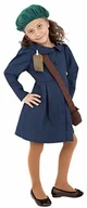 Stroje karnawałowe - Smiffys II wojna światowa evakuiertes torba sukienka dziewczęca kostium z czapka i, Large, medium, niebieski 38651M - miniaturka - grafika 1