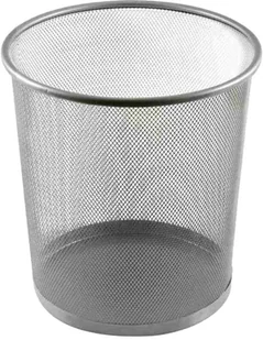 ARTYKUŁY AGD F Kosz na śmieci okrągly 20l srebrny FEN000323 - Kosze biurowe - miniaturka - grafika 3