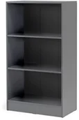 Regały biurowe - AJ Regał FLEXUS z 3 półkami Szary laminat 149747 - miniaturka - grafika 1