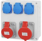 Bezpieczniki elektryczne - Rozdzielnica Skrzynka Budowlana 32/4 16/4 3x230V - miniaturka - grafika 1