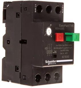 Schneider Electric Wyłącznik silnikowy 3P 0.06kW 0.16-0.25A GZ1E02 GZ1E02 - Wyłączniki światła i elektryczne - miniaturka - grafika 2