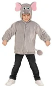 Gadżety na imprezę - Widmann Słonie-kurtka z kapturem dla dzieci, 98, szary 97489 - miniaturka - grafika 1