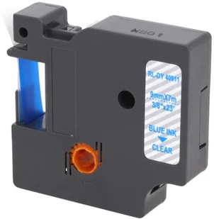 Dymo Zamiennik taśmy D1 40911 9mm przeźroczysta/niebieski - Etykiety do drukarek - miniaturka - grafika 3