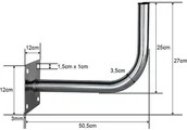 Uchwyty i mocowania do anten satelitarnych - Uchwyt ścienny gięty 500 76-911# - miniaturka - grafika 1