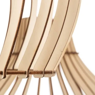 Euluna Lampa wisząca Barrel drewniane klosze 3-pkt. - Lampy sufitowe - miniaturka - grafika 5