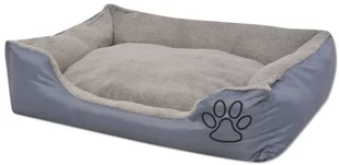 Vidaxl Legowisko dla psa z poduszką, rozmiar S, szare - Legowiska dla psów - miniaturka - grafika 2