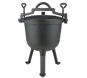Kociołki - KOCIOŁEK GARNEK ŻELIWNY EMALIOWANY MYŚLIWSKI 8L - miniaturka - grafika 1