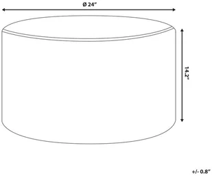 Beliani Puf okrągły 61 cm zielony MILLEN - Taborety i hokery - miniaturka - grafika 4