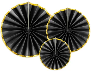 PartyDeco Rozeta wisząca "Classic Gold", czarne, 3 szt RPK19-010 - Gadżety dla niej i dla niego - miniaturka - grafika 6