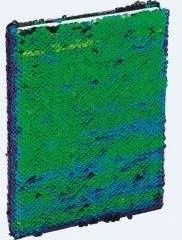 Grand Brulion A5/96K z cekinami zielono-czarny - Artykuły biurowe - miniaturka - grafika 2