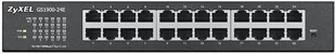 ZyXEL Communications GS1900-24E 24-port Desktop Gigabit Web Smart switch: 24x Gigabit metal, IPv6, 802.3az (Green), Easy set up wizard, fanless, 19" rackmount kit GS1900-24E-EU0101F - Przełączniki KVM - miniaturka - grafika 3
