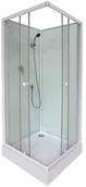 Kabiny prysznicowe - Kabina prysznicowa kwadratowa Arkell 80 cm z tylnymi ściankami i niskim brodzikiem 200 - miniaturka - grafika 1