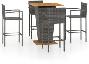 vidaXL 5-cz zestaw mebli barowych do ogrodu szary 3064871 - Pozostałe meble ogrodowe - miniaturka - grafika 2