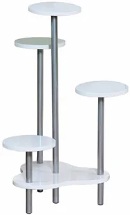 Kesper 17278 stojak na kwiaty w kolorze białym, drewno, biały/szary, 64.5 x 72.5 x 46 cm 17278 - Inne naczynia kuchenne - miniaturka - grafika 2