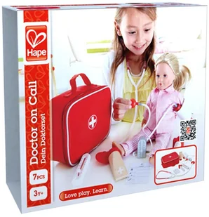 Hape Zestaw lekarski E3010 - Zabawy w naśladowanie dorosłych - miniaturka - grafika 4