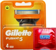 Maszynki do golenia i wkłady - Gillette 4 x Fusion5 Ostrza Wkłady + Gratis - miniaturka - grafika 1