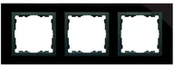 Klawisze i ramki - Simon Simon 82 Nature Ramka potrójna pozioma szklana czarna ramka pośrednia grafit 82837-32 TSI-82837-32 82837-32 - miniaturka - grafika 1